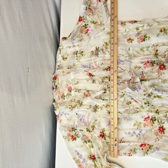Ralph Lauren Denim & Supply Womens Gauze Floral Top Size M Cotton Cottagecore - Picture 9 of 10